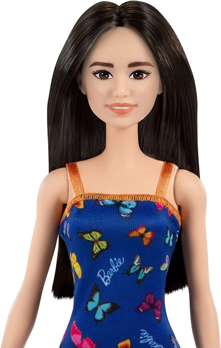 Barbie Doll Blue Butterfly Print - Orange and Blue Dress HBV06/T7439 - Colorland Toys