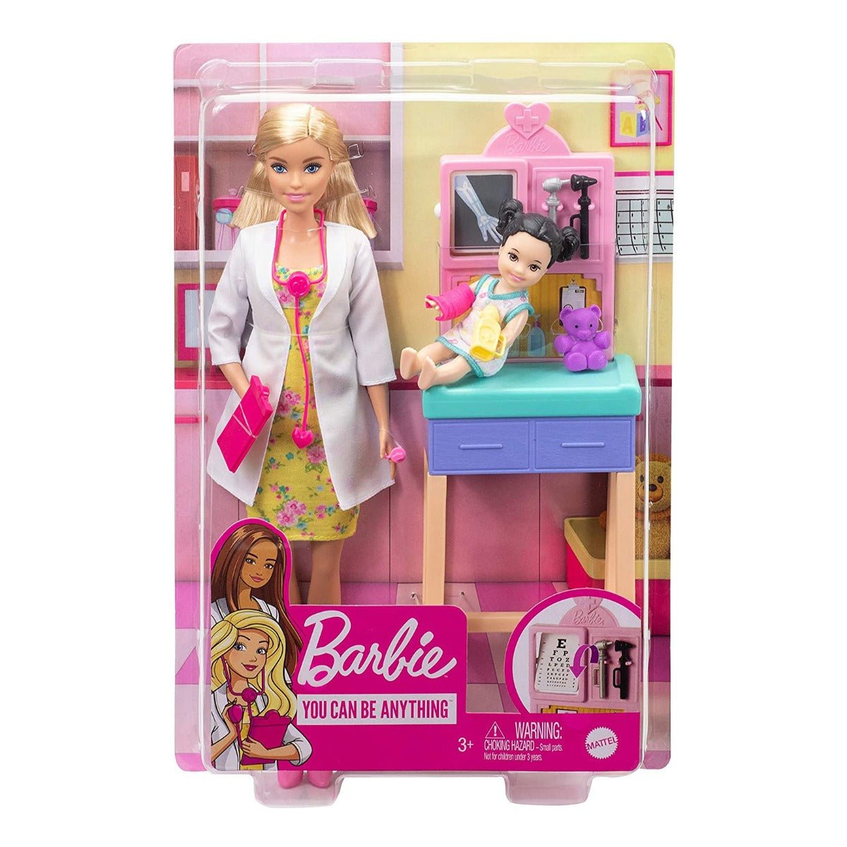 Barbie Doll Pediatrician Playset Doctor Toddler Patient - Colorland Toys