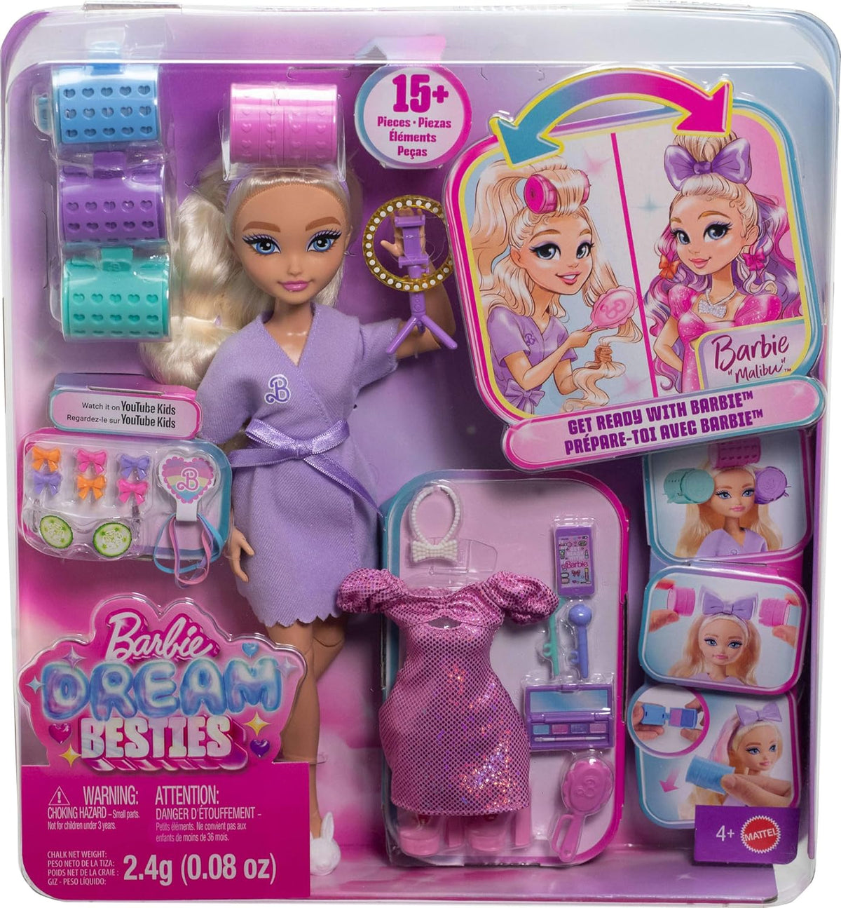 Barbie Dream Besties Get Ready With Me - Malibu Doll JGG38 — image 5