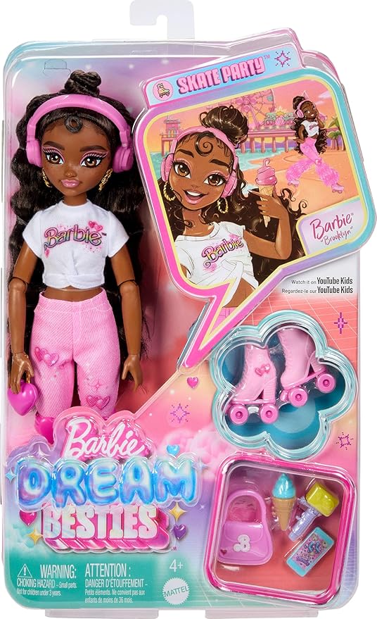 Barbie Dream Besties Roller Skate - Barbie Brooklyn JFX97 - Colorland Toys