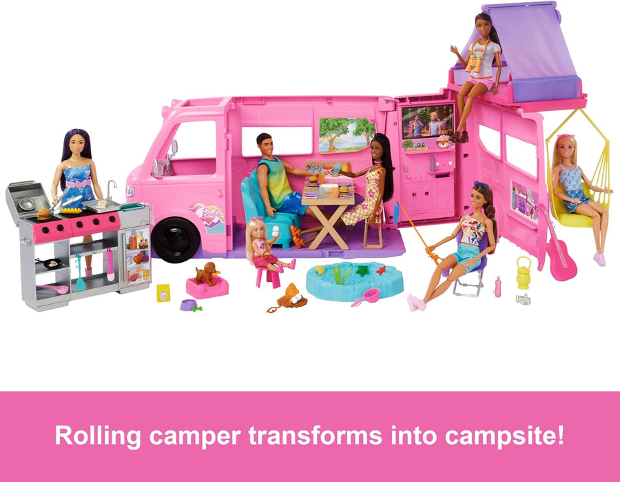 Barbie Dream Camper Playset HRJ78 – Roof Tent, BBQ, Swing & 60+ Accessories — image 3