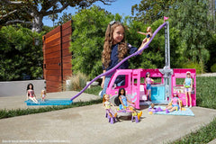 Barbie Dream camper Vehicle Playset 2022 60+ Pieces 2.5 Feet Tall with Rolling Wheels HCD46 - Colorland Toys
