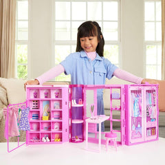 Barbie Dream Closet With Fashion Doll HXD58 - Colorland Toys