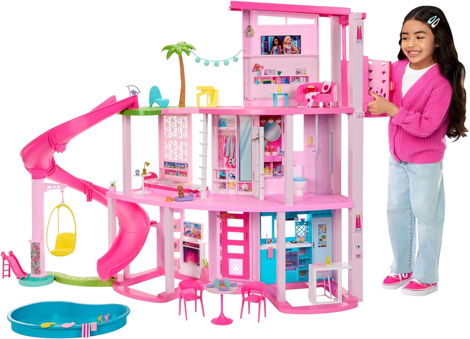 Barbie Dreamhouse Pool Party Doll House HMX10 - Colorland Toys
