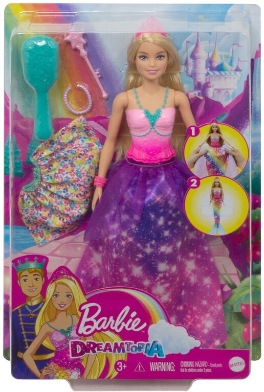 Barbie Dreamtopia 2 - in - 1 Princess to Mermaid Fashion GTF92 - Colorland Toys