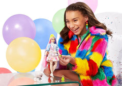 Barbie Extra Doll #2 in Shimmery Look with Pet Puppy GVR05 - Colorland Toys