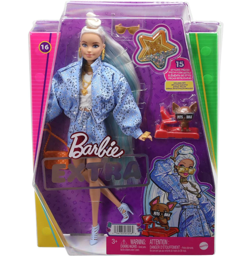 Barbie Extra Doll with Bandana Blonde HHN08 - Colorland Toys