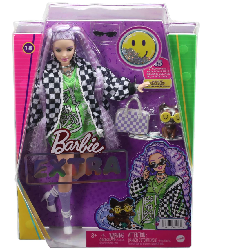 Barbie Extra Doll with Racecar Jacket HHN10 - Colorland Toys