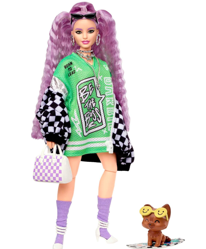 Barbie Extra Doll with Racecar Jacket HHN10 - Colorland Toys