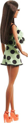 Barbie Fashionista Brunette with Lime Green Polka Dots Romper HJR99 - Colorland Toys