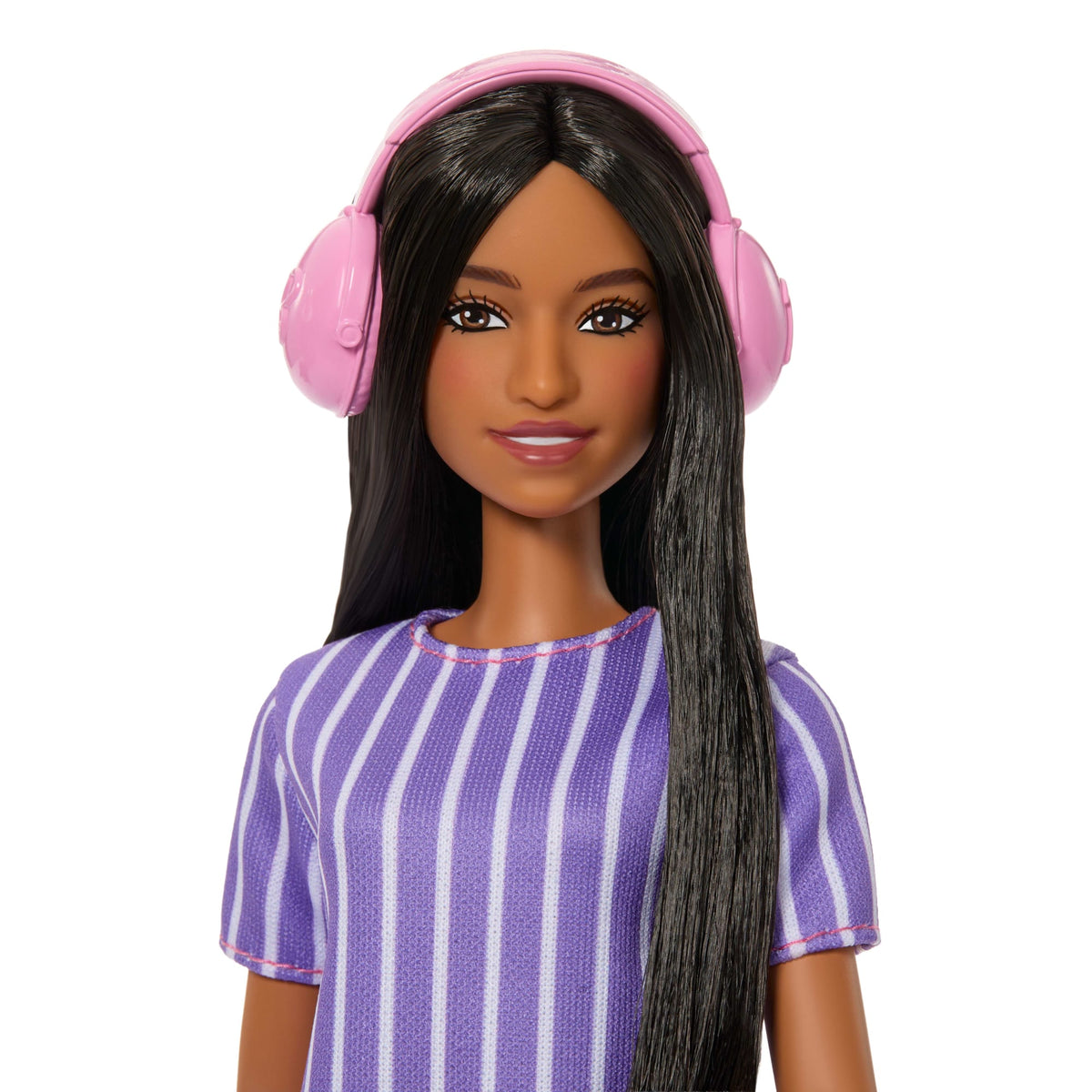 Barbie Fashionistas Doll #245 in Purple Striped Dress, Autistic Barbie — image 3