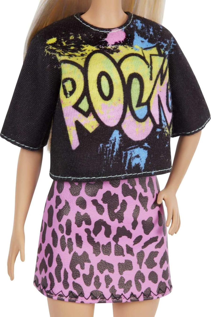 Barbie Fashionistas Doll Blonde with Pink Zebra Print Skirt FBR37 — image 3
