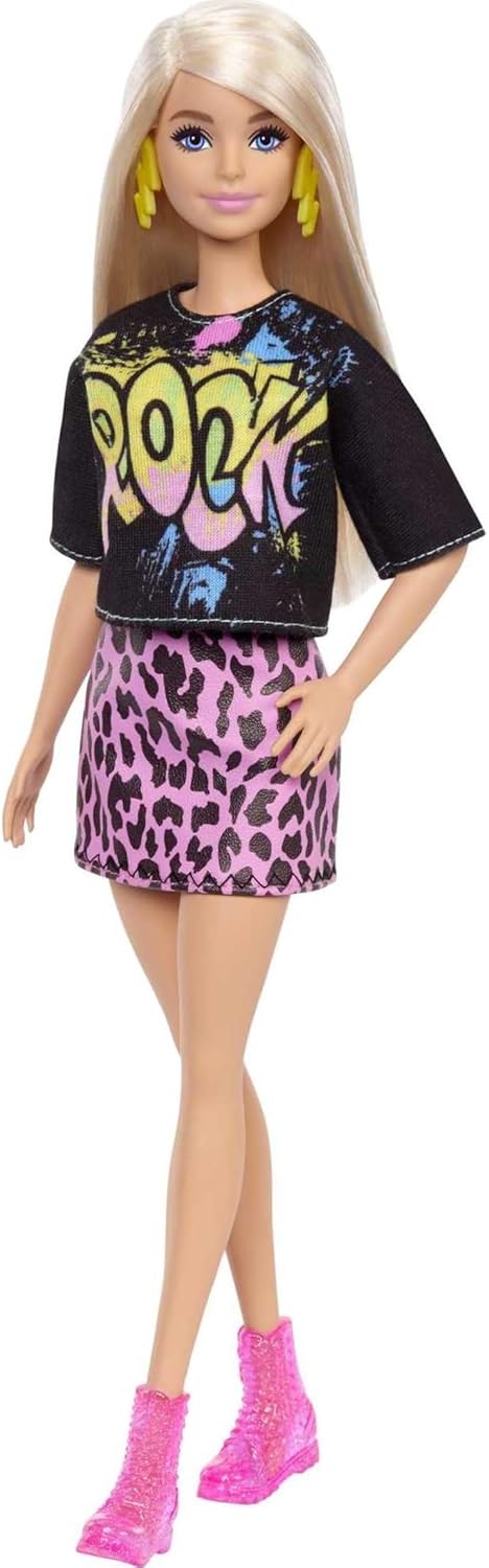 Barbie Fashionistas Doll Blonde with Pink Zebra Print Skirt FBR37 — image 5