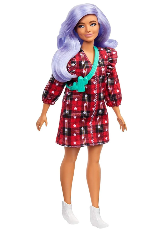 Barbie Fashionistas Doll Red Blouse Lavender Hair #157 FBR37/GRB49 — image 1