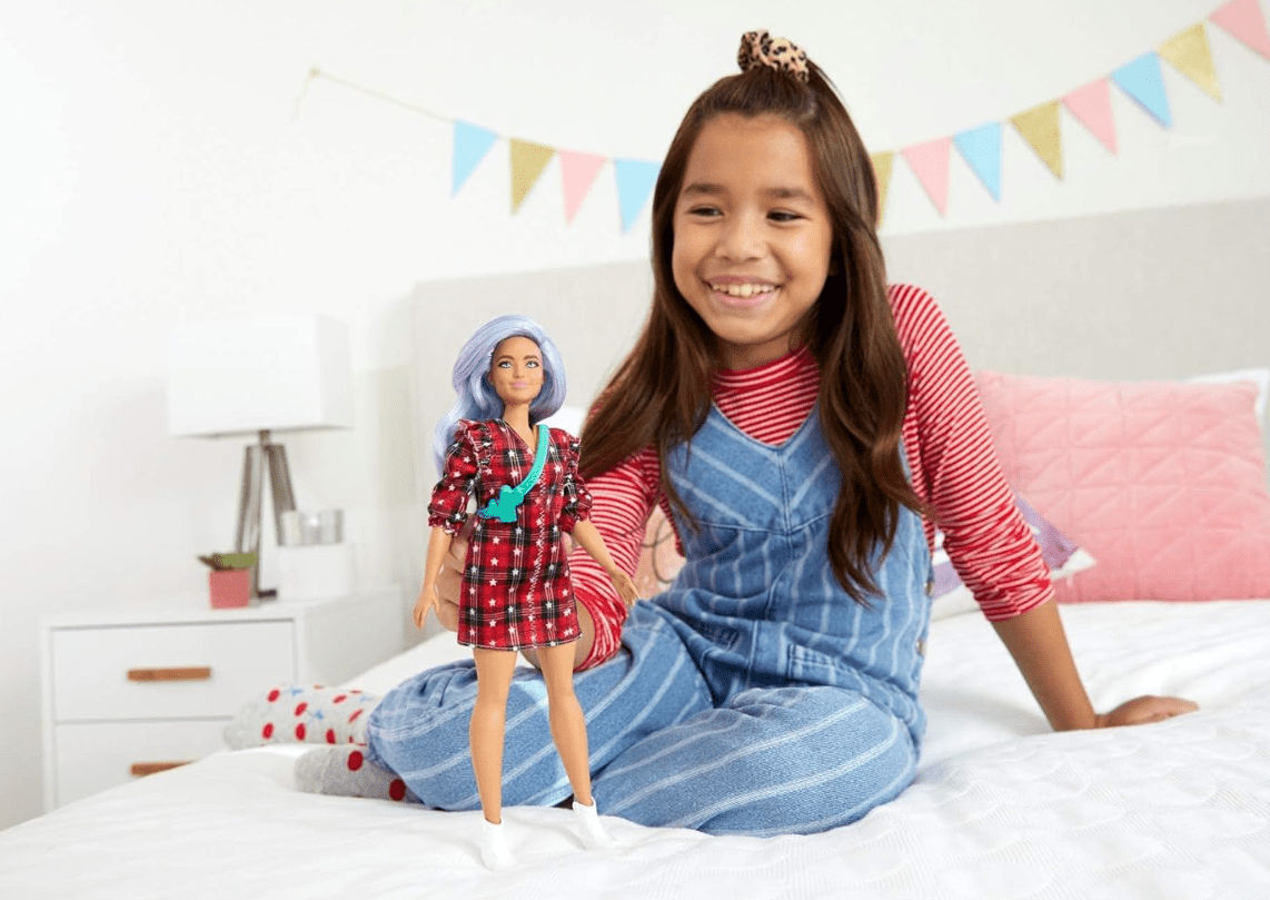 Barbie Fashionistas Doll Red Blouse Lavender Hair 157 FBR37/GRB49 - Colorland Toys