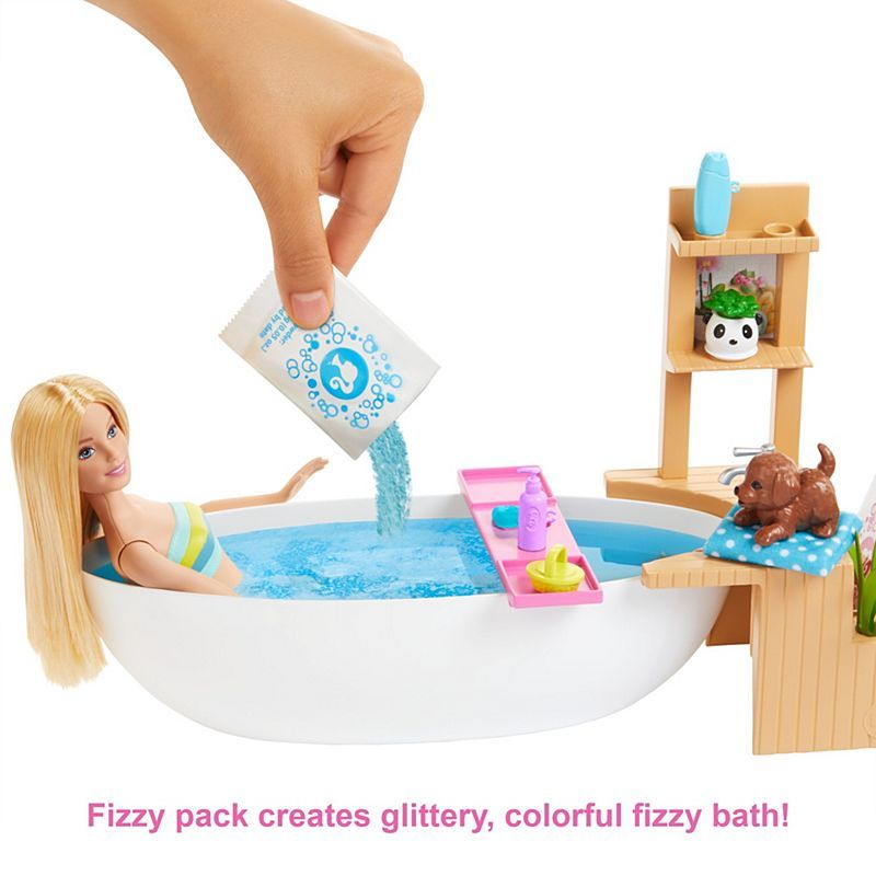 Barbie Fizzy Bath Blonde Doll And Playset GJN32 — image 3