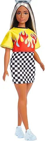 Barbie Ken Fashionistas Curvy Doll with Flame Croptop FBR37/HBV13 - Colorland Toys