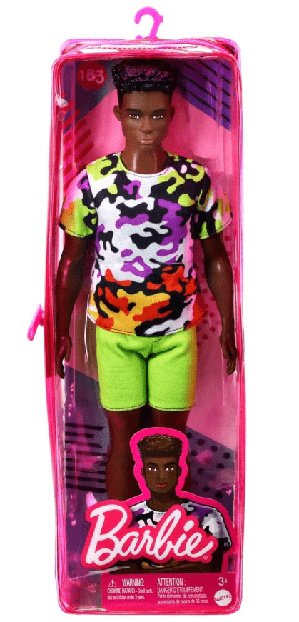 Barbie Ken Fashionistas Doll with Camo Print Shirt DWK44/HBV23/DTF82 - Colorland Toys