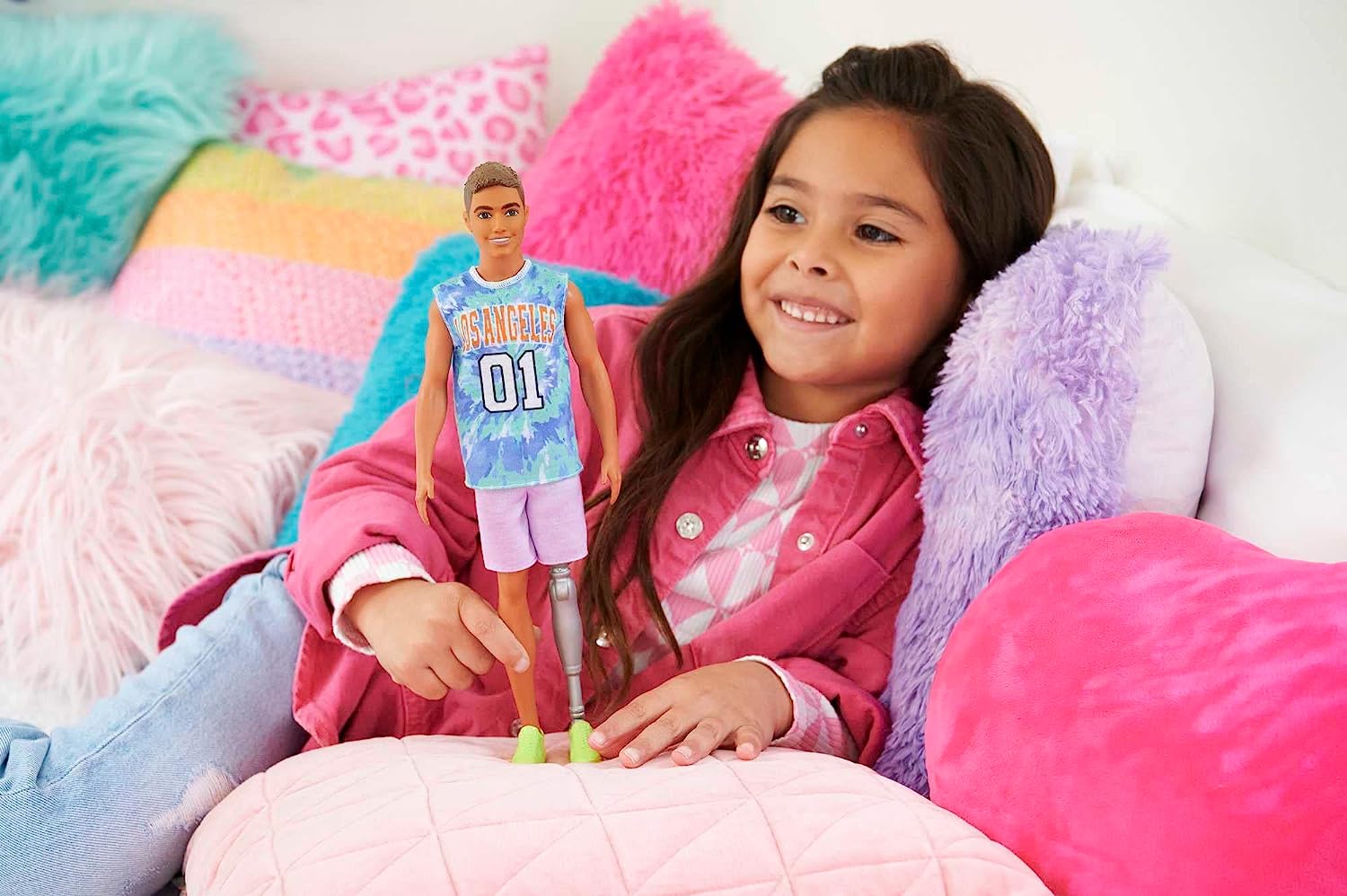 Barbie Ken Fashionistas Doll with Prosthetic Leg & Jersey HJT11 - Colorland Toys
