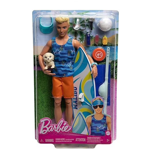 Barbie Ken Surf Doll + Accessories HPT50 - Colorland Toys