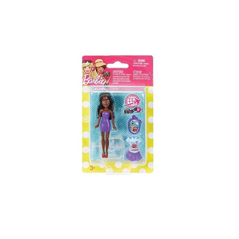 Barbie London Travel Series Mini Doll Set Purple Snap FHF02 — image 1