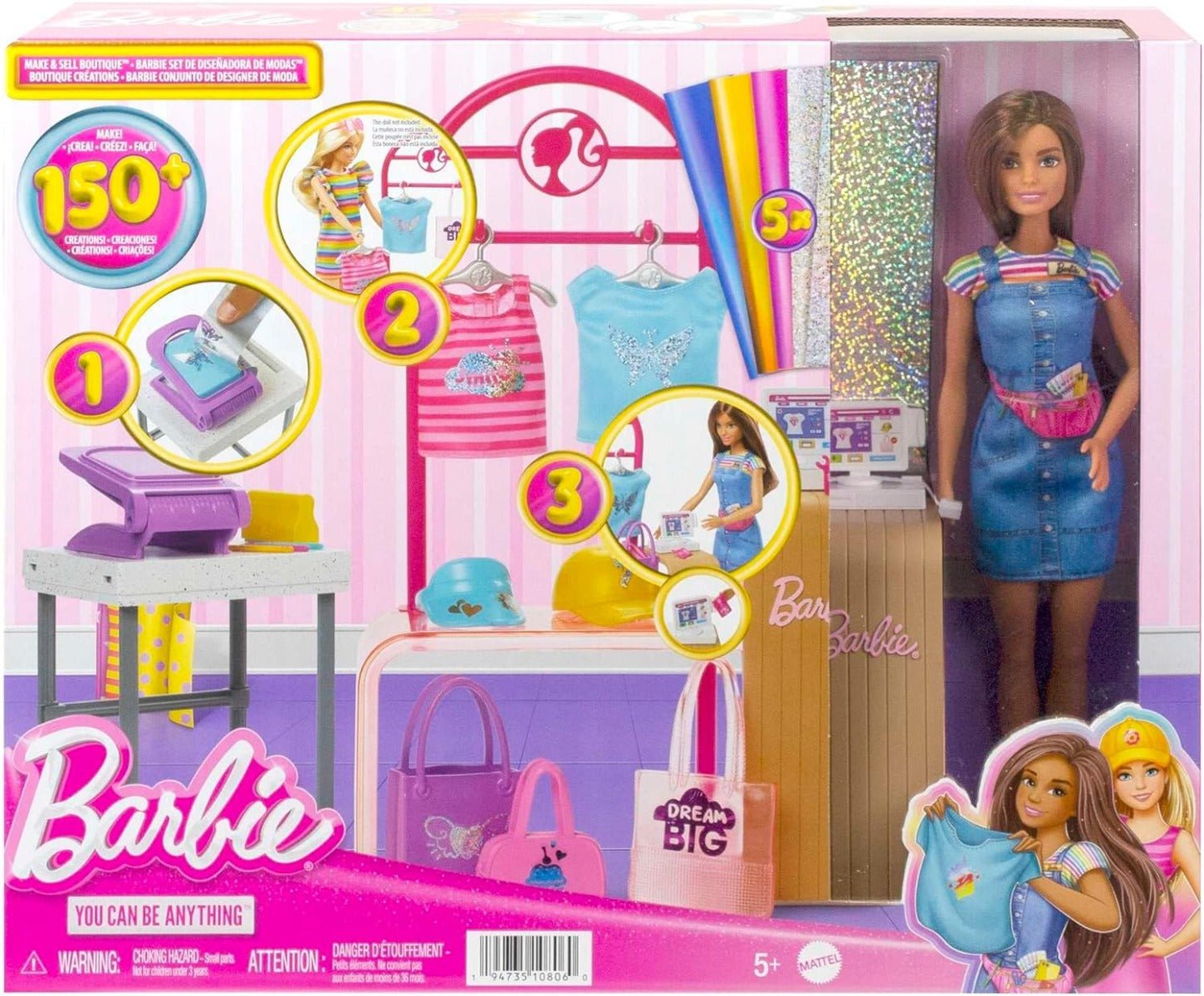 Barbie Make & Sell Boutique Playset HKT78 - Colorland Toys