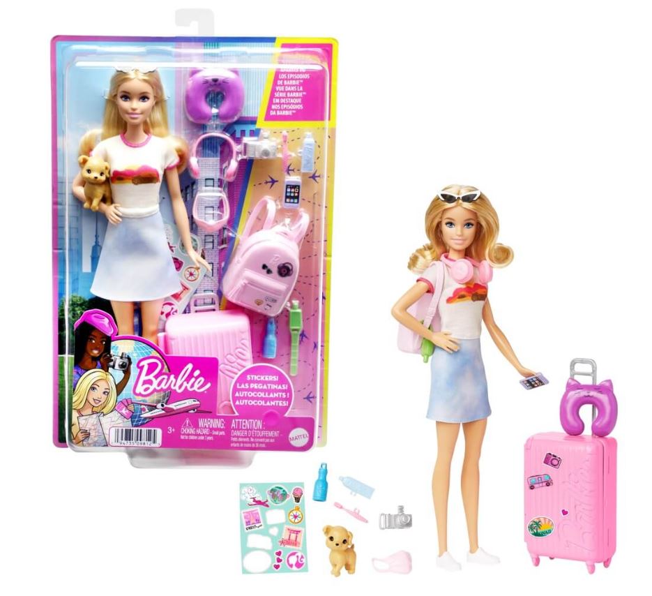 Barbie Malibu Travel Set with Puppy - Colorland Toys