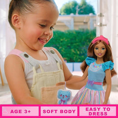 Barbie My First Preschool Doll - Brunette with Bunny HLL21 - Colorland Toys