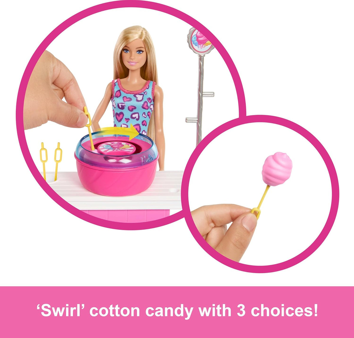 Barbie Mysteries: Beach Detectives Malibu Doll & Cotton Candy Booth Set — image 3