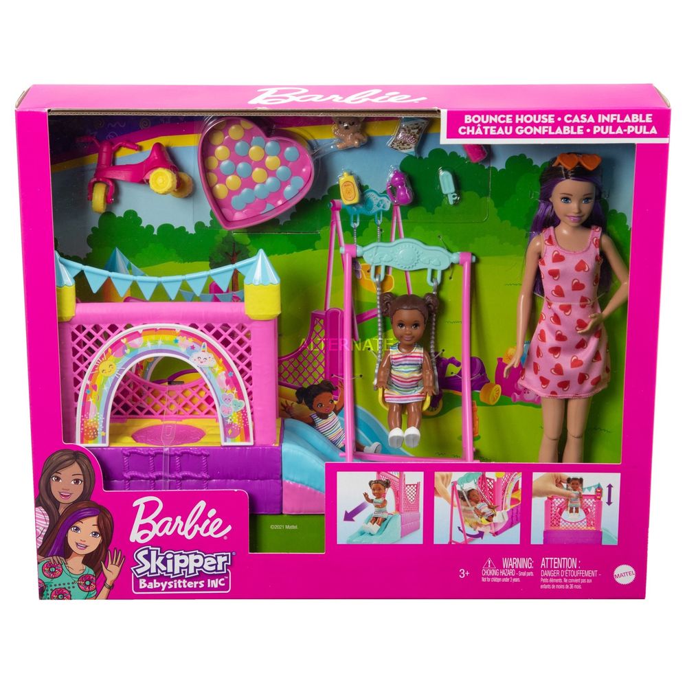 Barbie Skipper Babysitters Inc Bounce House Playset HHB67 - Colorland Toys