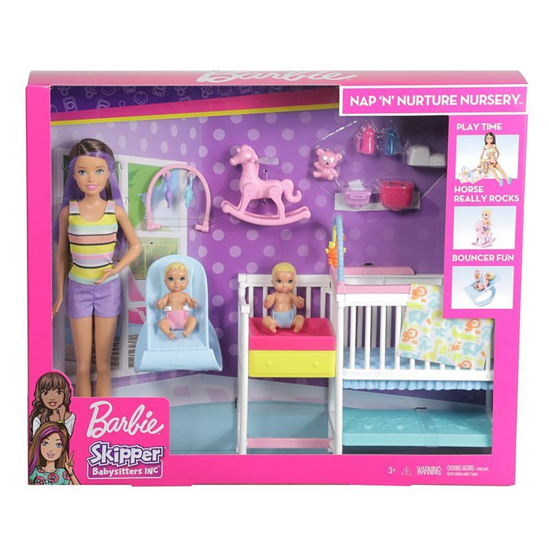 Barbie Skipper Babysitters Inc. Nap n Nurture Nursery Dolls GFL38 — image 4