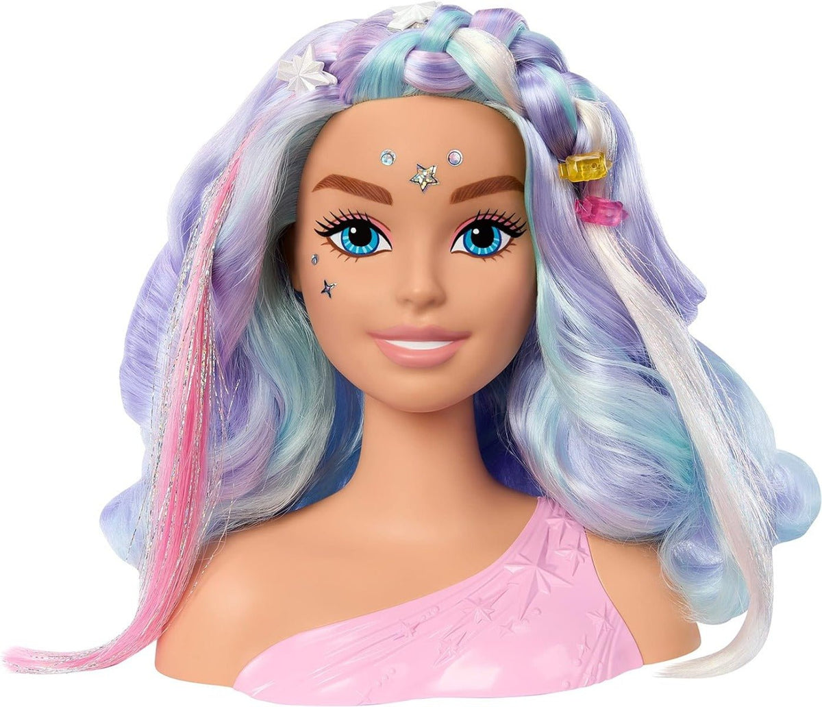 Barbie Styling Head and Accessories Pastel Hair HMD82 - Colorland Toys