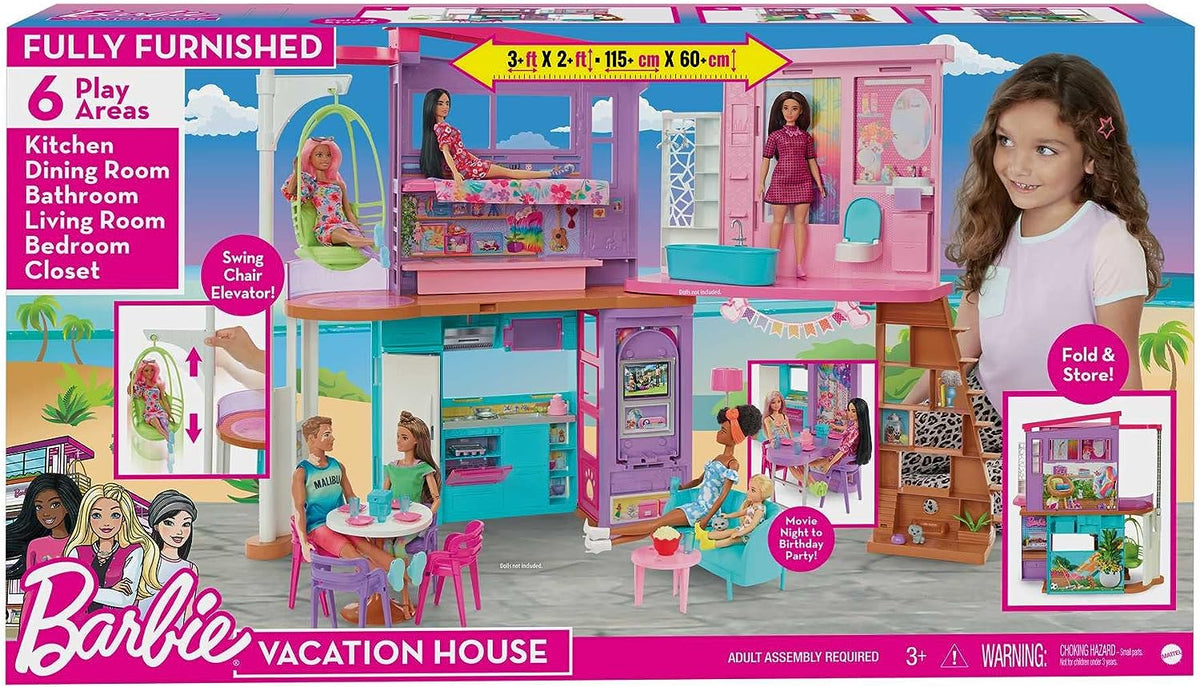 Barbie Vacation House Playset HCD50 - Colorland Toys