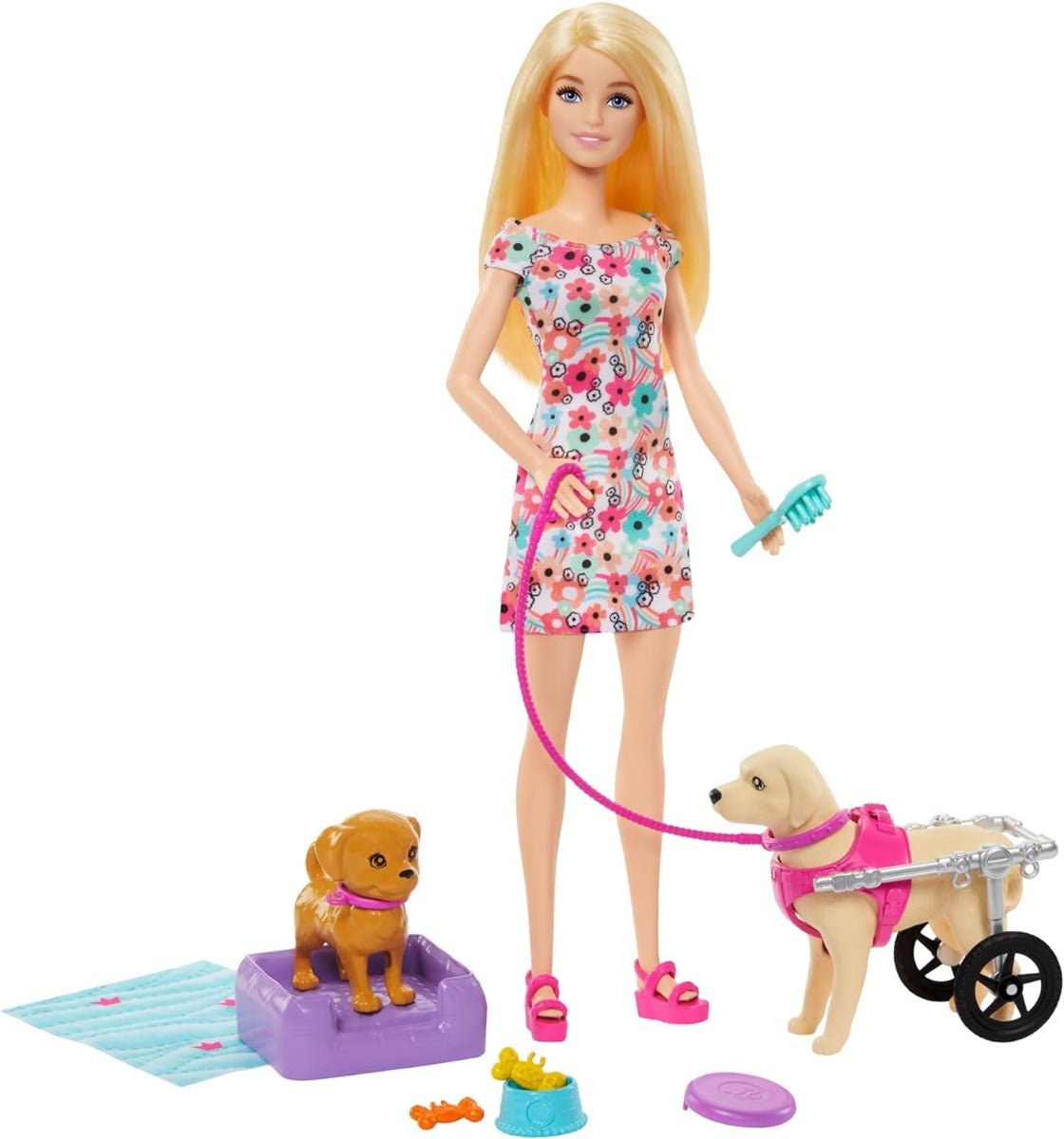 Barbie Walk & Wheel Pet Playset HTK37 - Colorland Toys