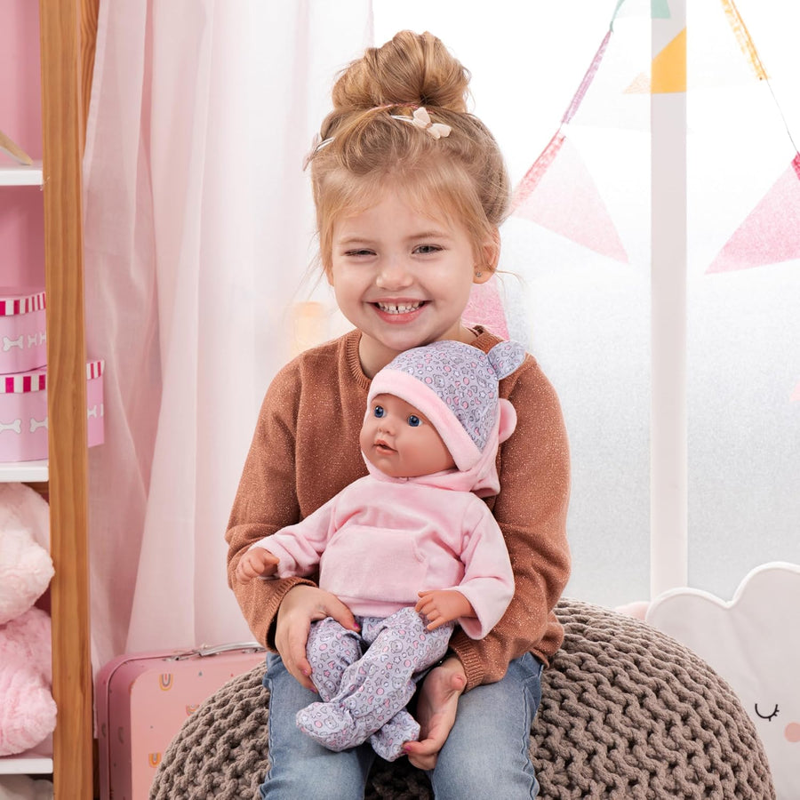 Bayer Design 93827AD Lifelike Reborn Baby Doll 38cm with Dummy, Bottle & Blanket — image 4