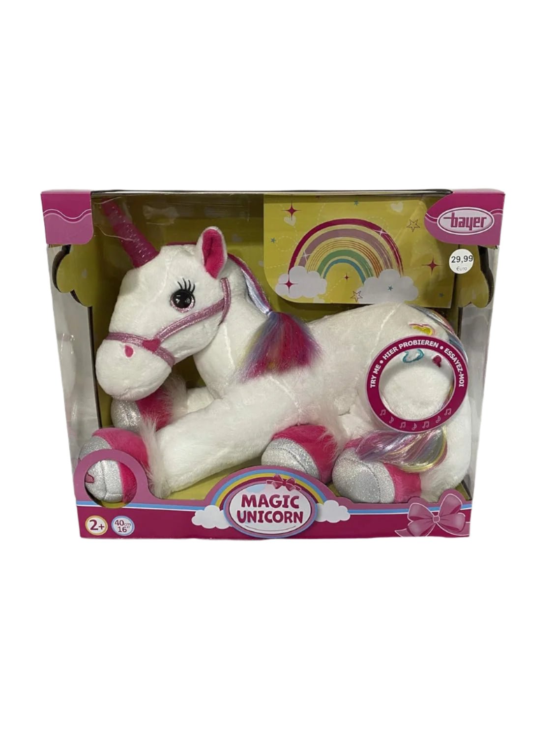 Bayer Design Magical Plush Unicorn – Interactive Light & Sound Toy (Model 69536AA) - Colorland Toys