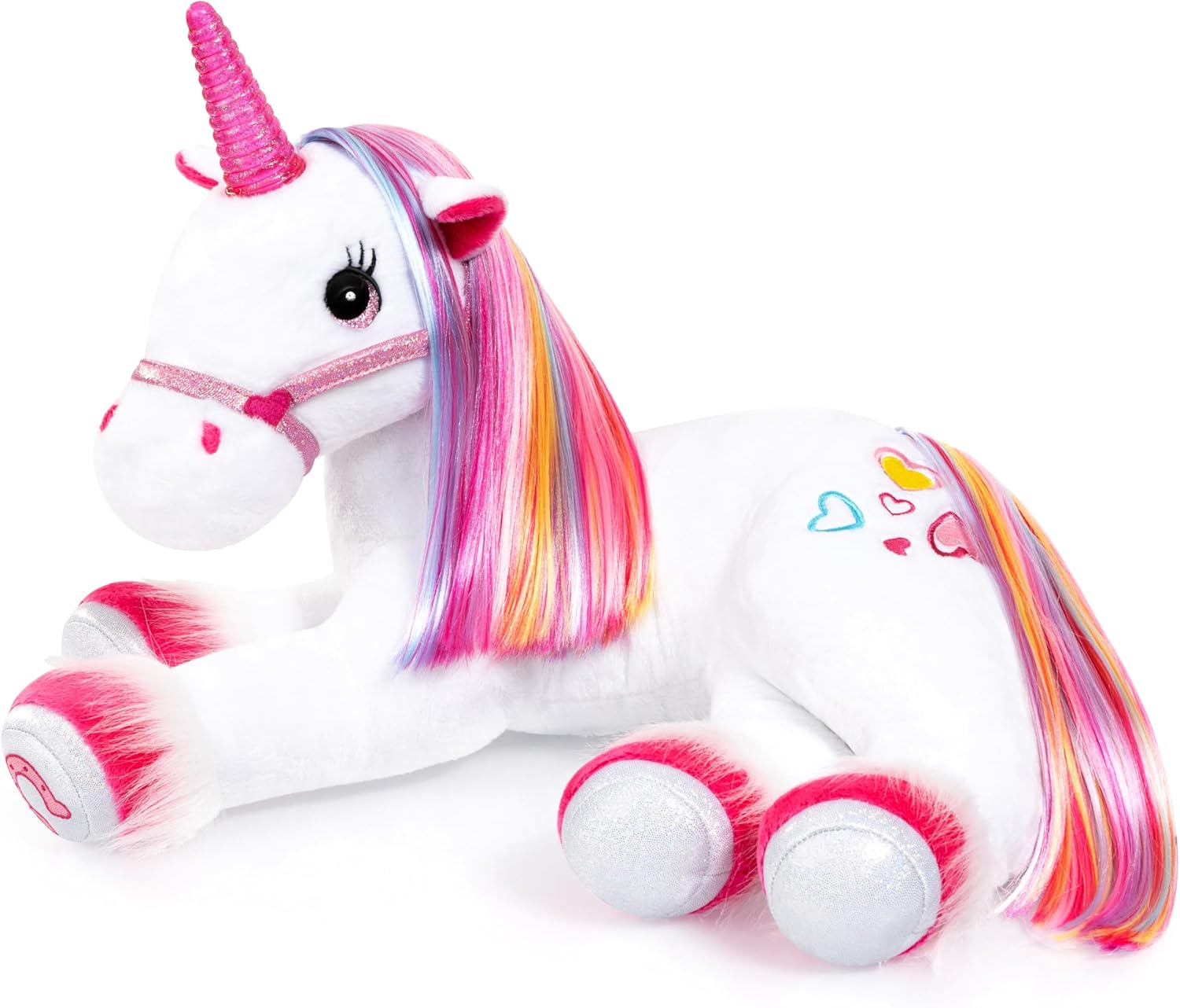 Bayer Design Magical Plush Unicorn – Interactive Light & Sound Toy (Model 69536AA) - Colorland Toys