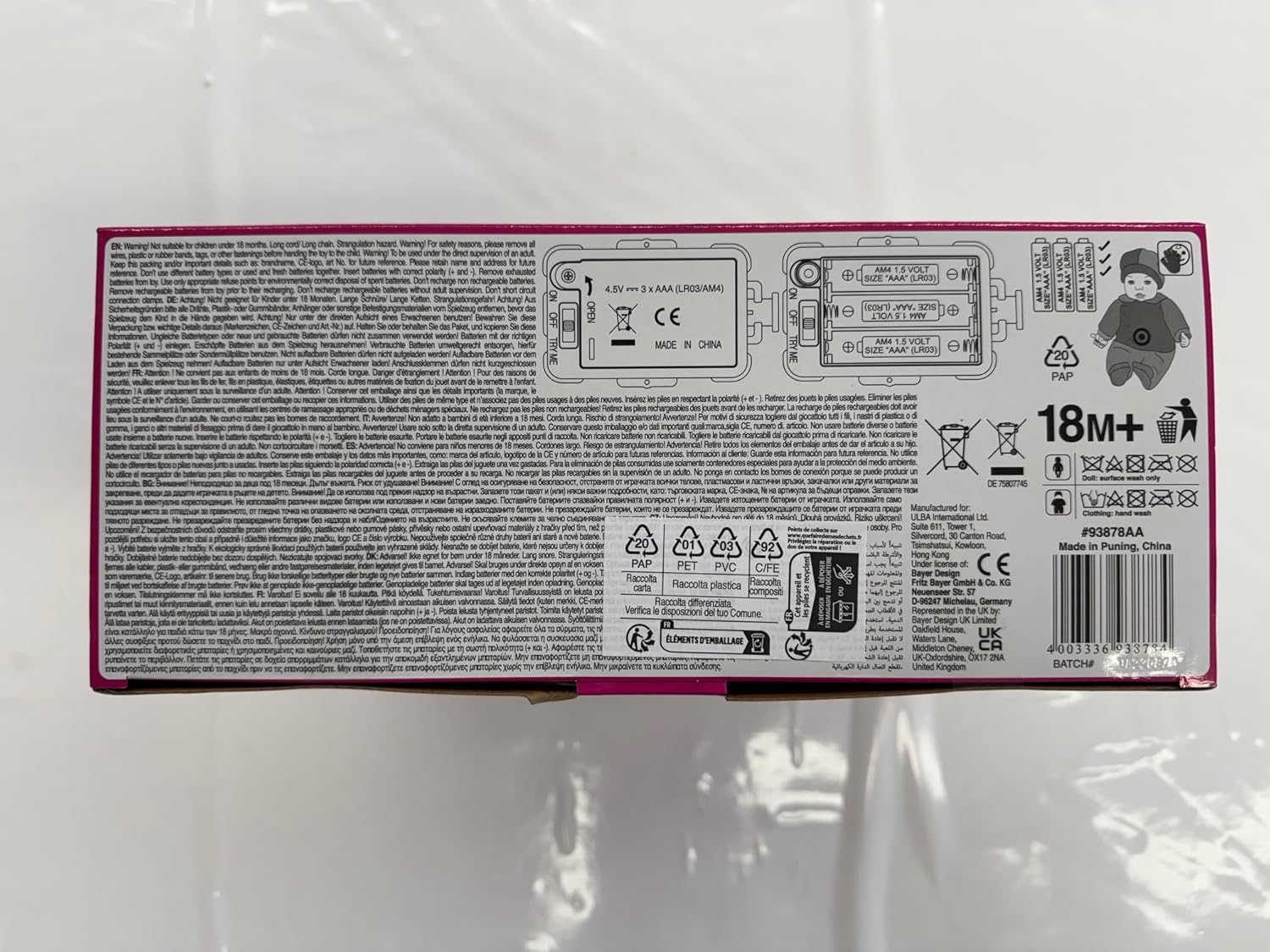 Bayer Doctor Set Doll 38 - Cm With Led 93878AA - Colorland Toys