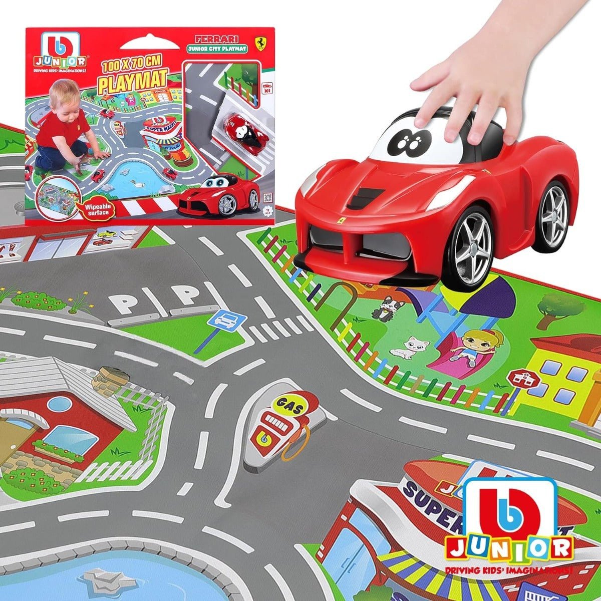 BBJunior Ferrari Junior City Playmat 16 - 85008 - Colorland Toys