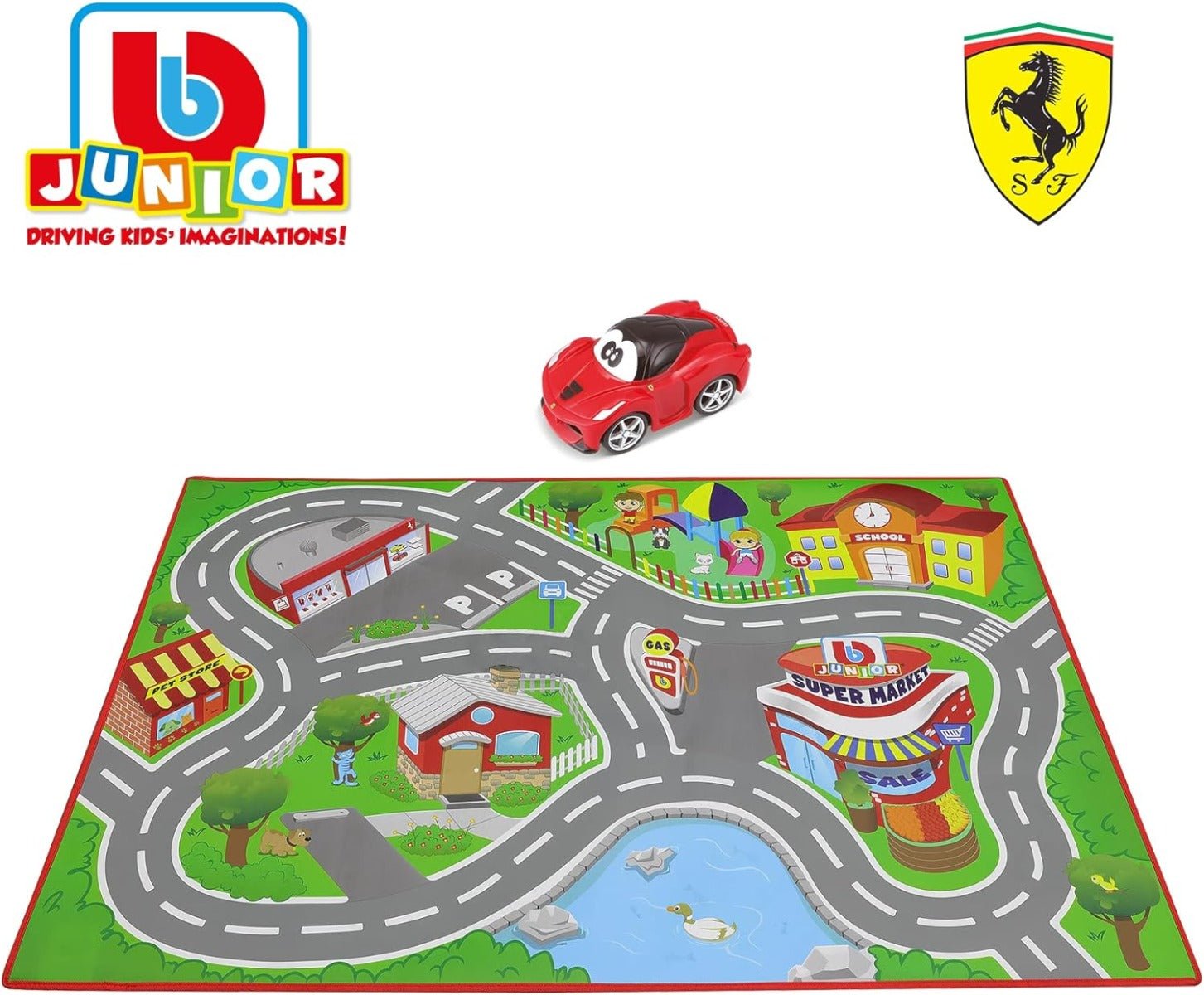BBJunior Ferrari Junior City Playmat 16 - 85008 - Colorland Toys