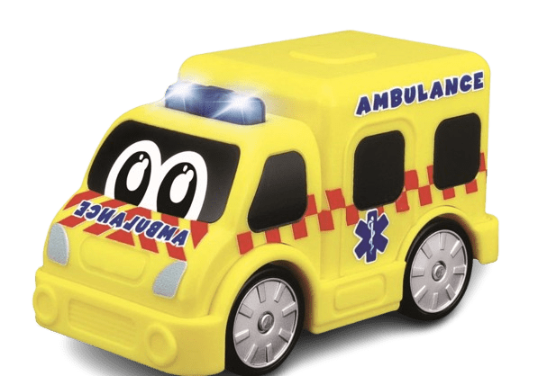 BBJunior Police Car, Fire Truck, Ambulance Free Wheeling 16 - 89110 - Colorland Toys