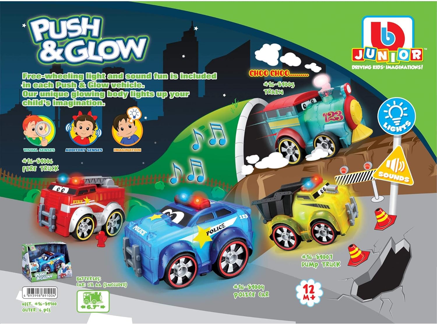 BBJunior Push And Glow Fire Truck 16 - 89006 - Colorland Toys