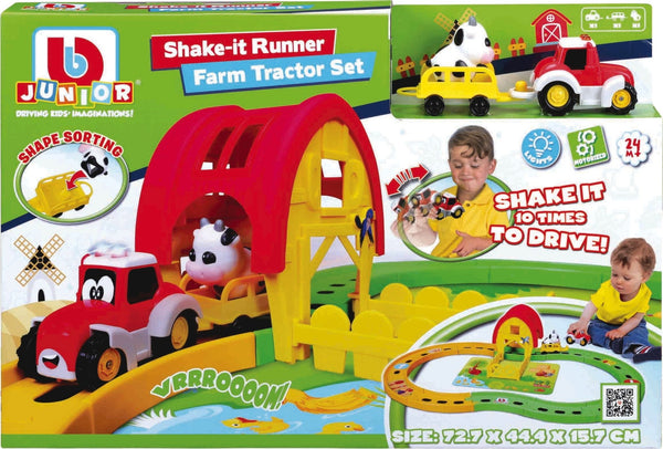 BBJunior Shake-it Runner Farm Tractor with Hanger & Farmhouse