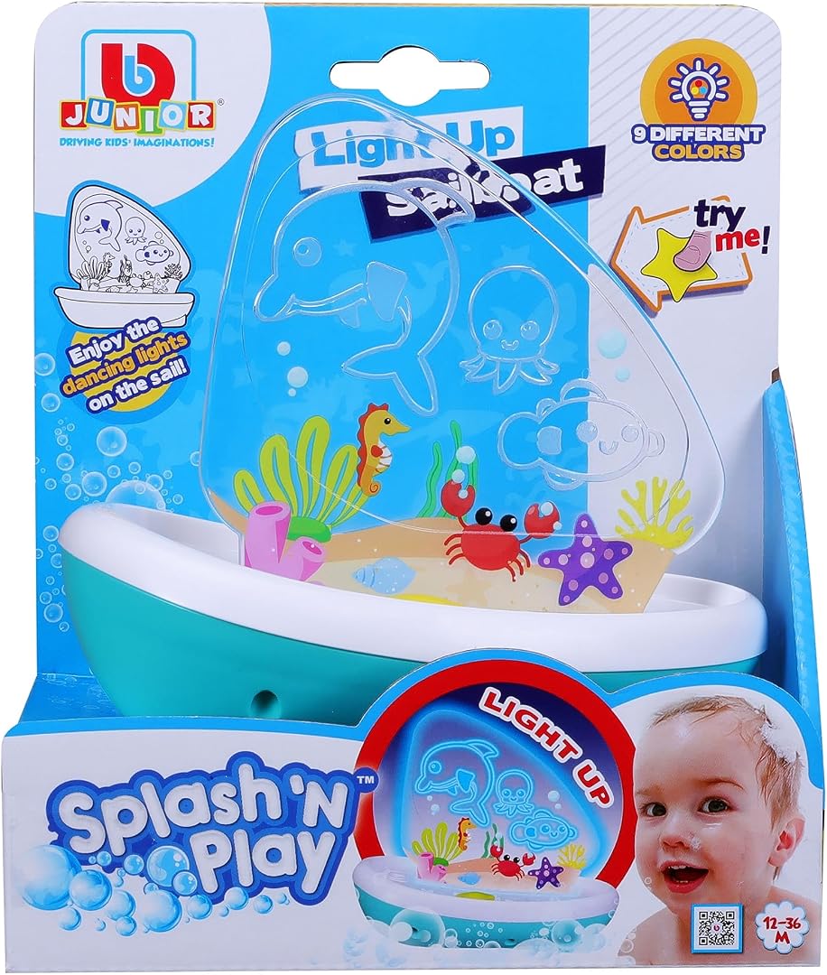BBJunior Splash N Play Light Up Sail Boat 16-89022 - Colorland Toys