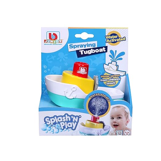 BBJunior Splash 'N Play Spraying Tugboat 16 - 89003 - Colorland Toys