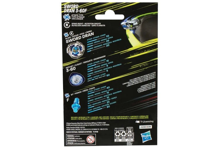 Bblade X Launcher Sword Dran 3 - 60F TP9580 - Colorland Toys