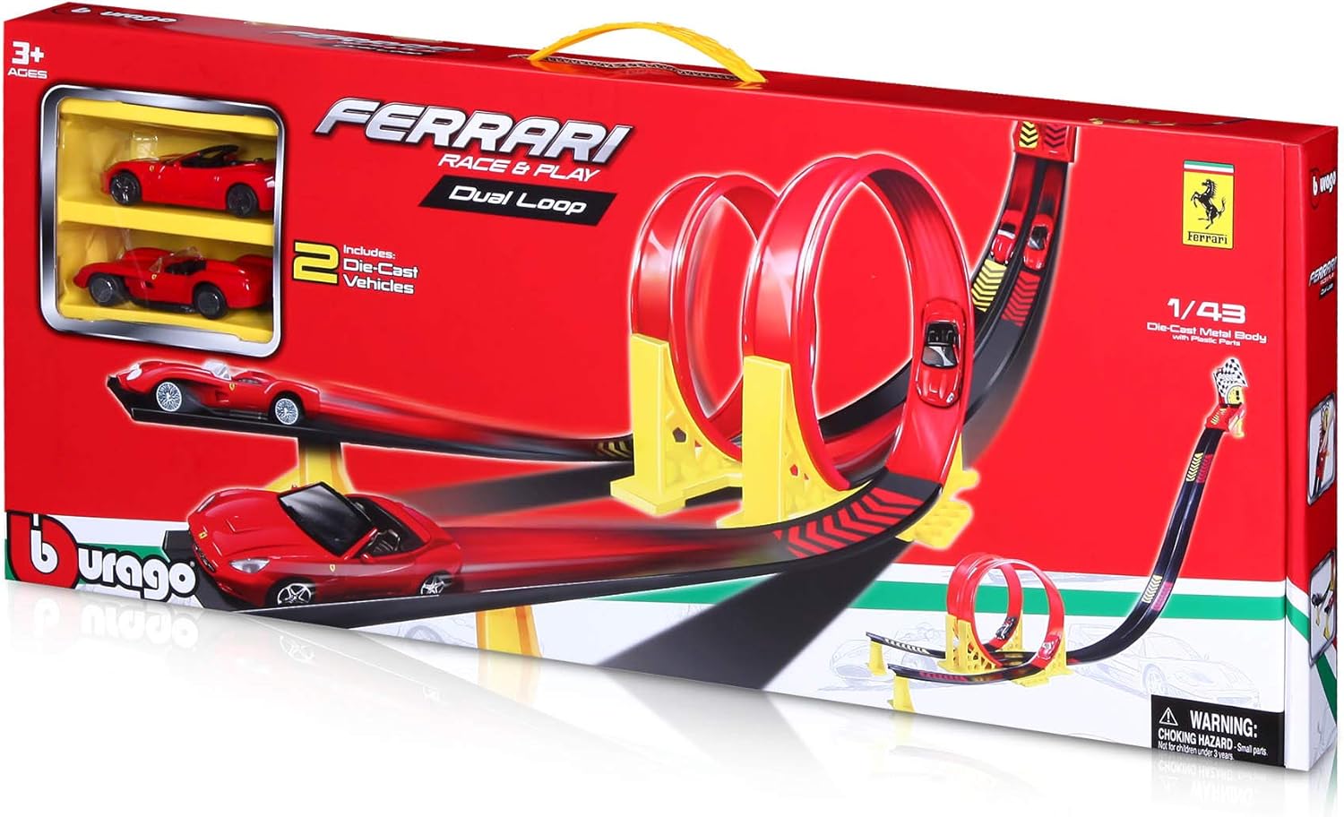 BBurago Ferrari Race And Play Dual Loop Playset - Colorland Toys