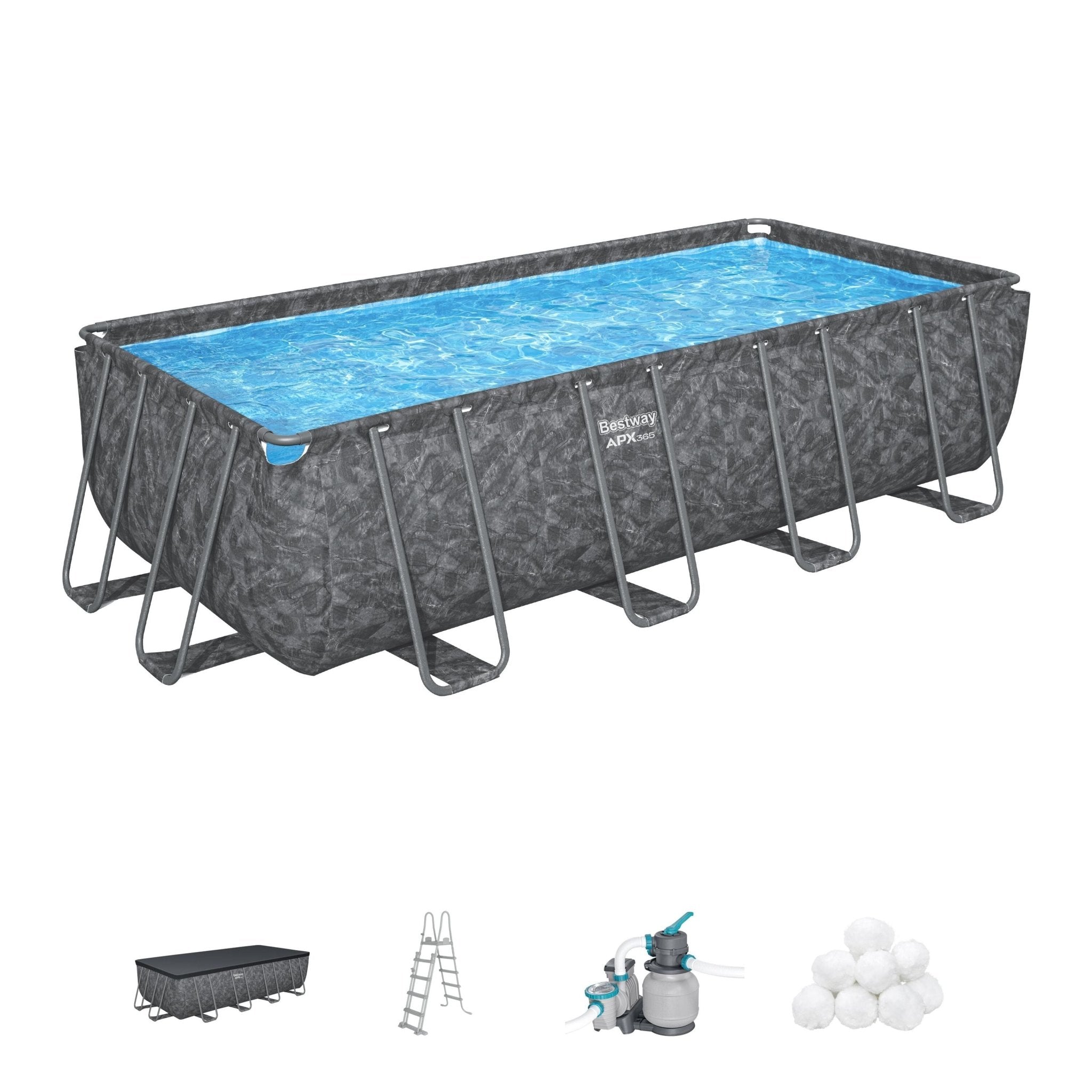Bestway APX 365 Rectangular Pool Set 5.49m X 2.74m X 1.32m 561KA - Colorland Toys