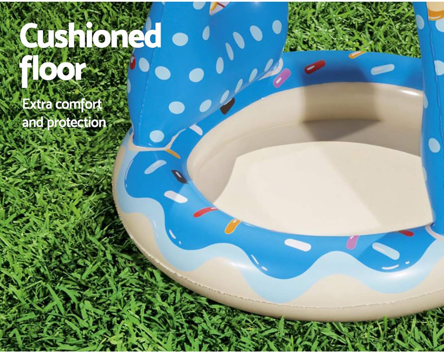 Bestway Candyville Inflatable Shaded Paddling Pool 91cm x 91cm x 89cm 52270 - Colorland Toys
