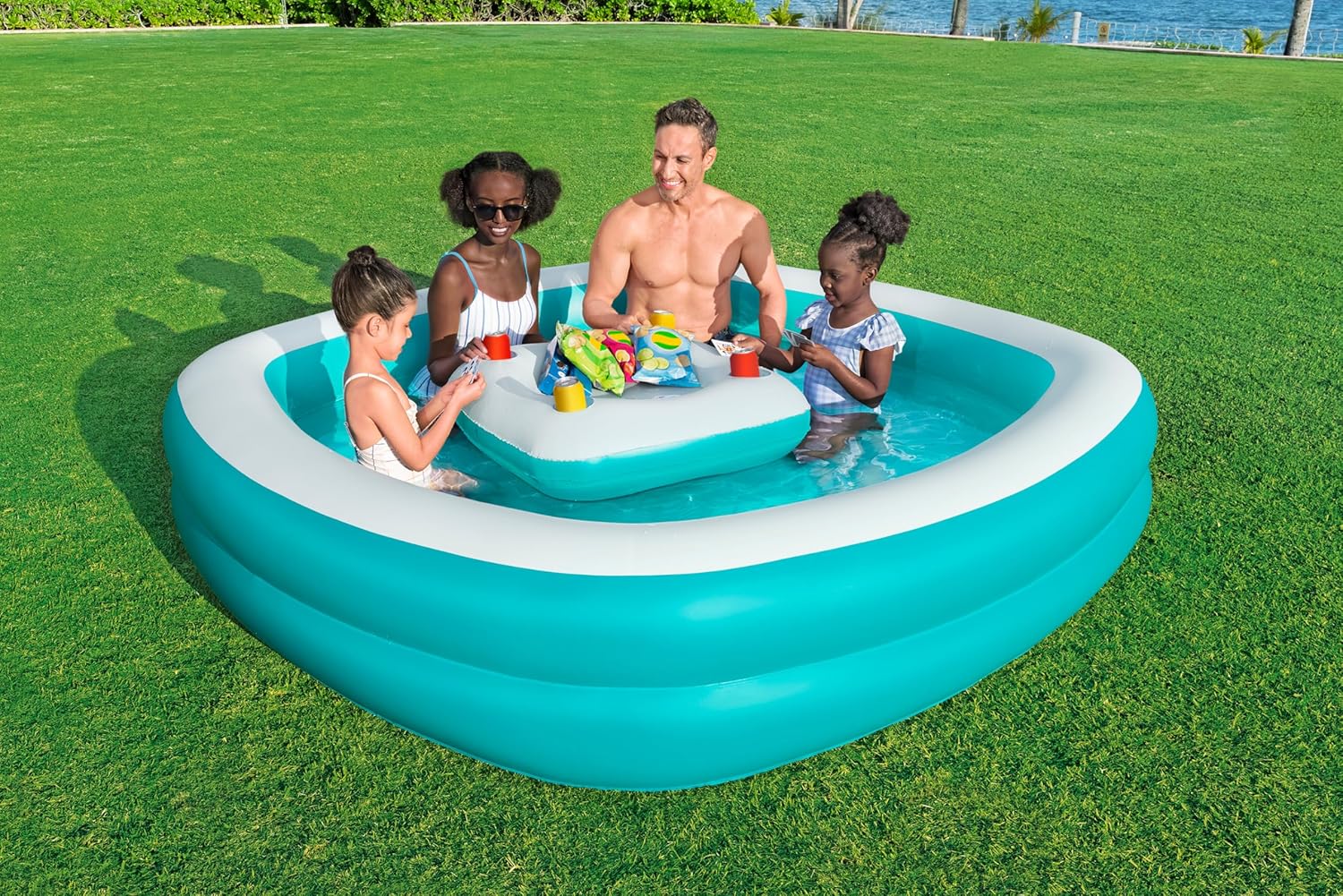 Bestway Family Pool Sippin Summer 218cm x 218cm x 48cm 54446 - Colorland Toys